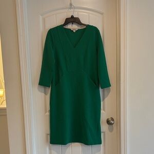Boden Green Long Sleeve Fall Dress